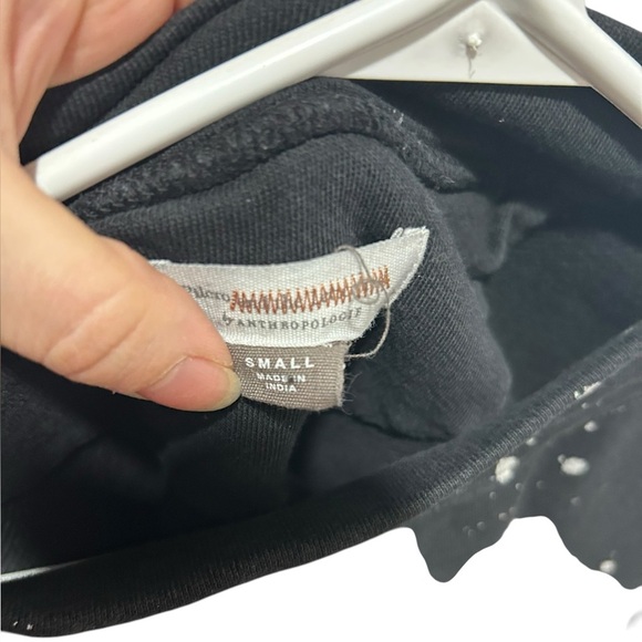 Anthropologie Pilcro Elayna Sweatshirt Splattered Paint Black White Crewneck - Picture 7 of 8